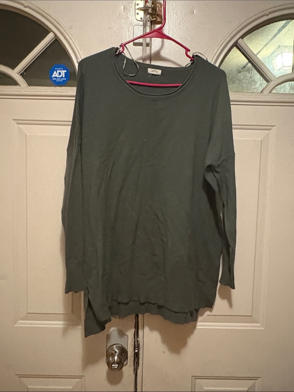 Olive Green Long Sleeve Lightweight Sweater